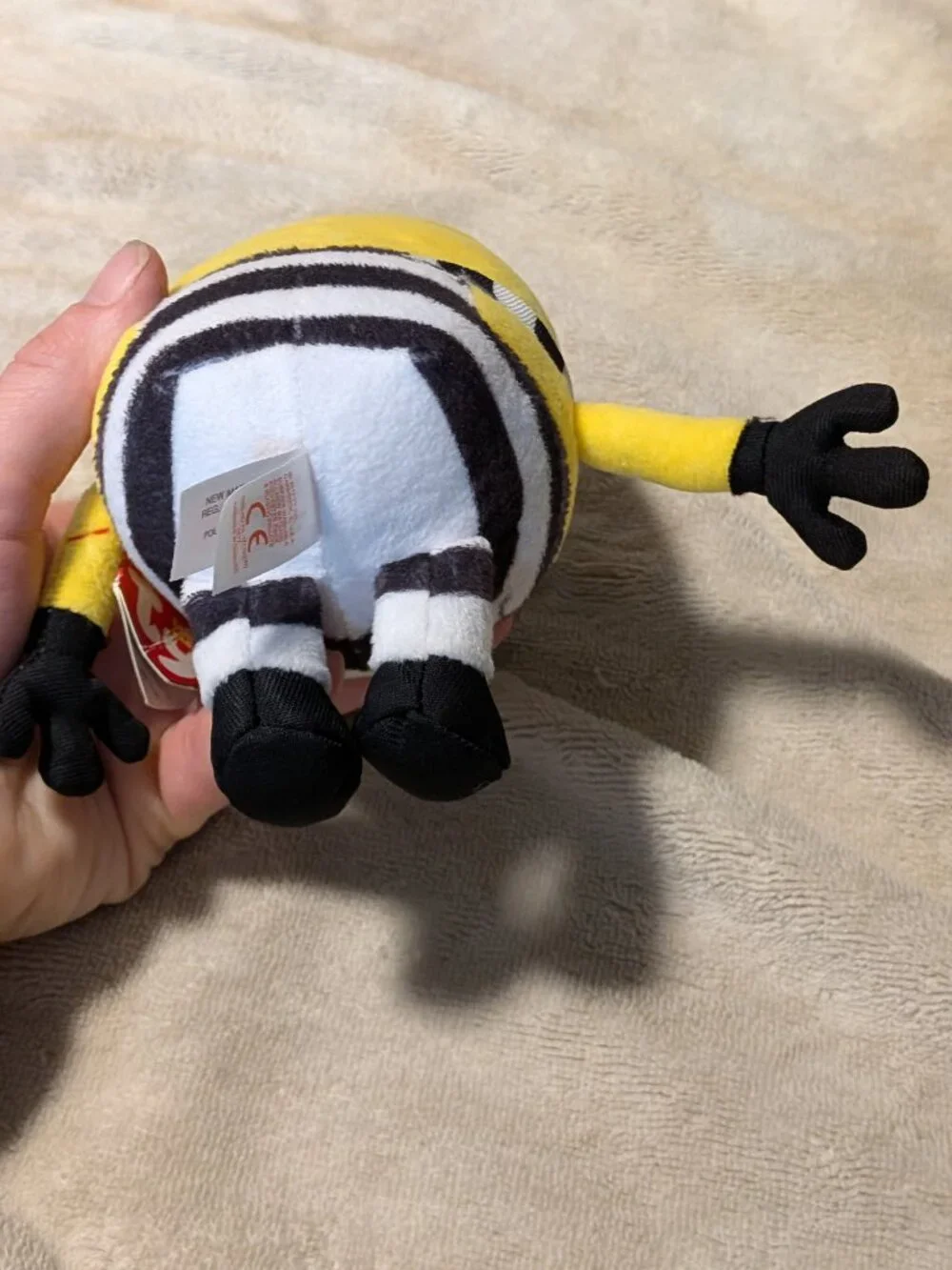 TY Beanie Babies Despicable Me Minion Jail Time Prison Plush w/ Tag Universal
